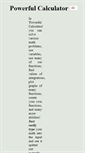 Mobile Screenshot of powerfulcalculator.com