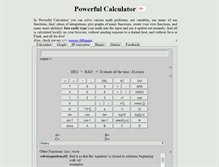 Tablet Screenshot of powerfulcalculator.com